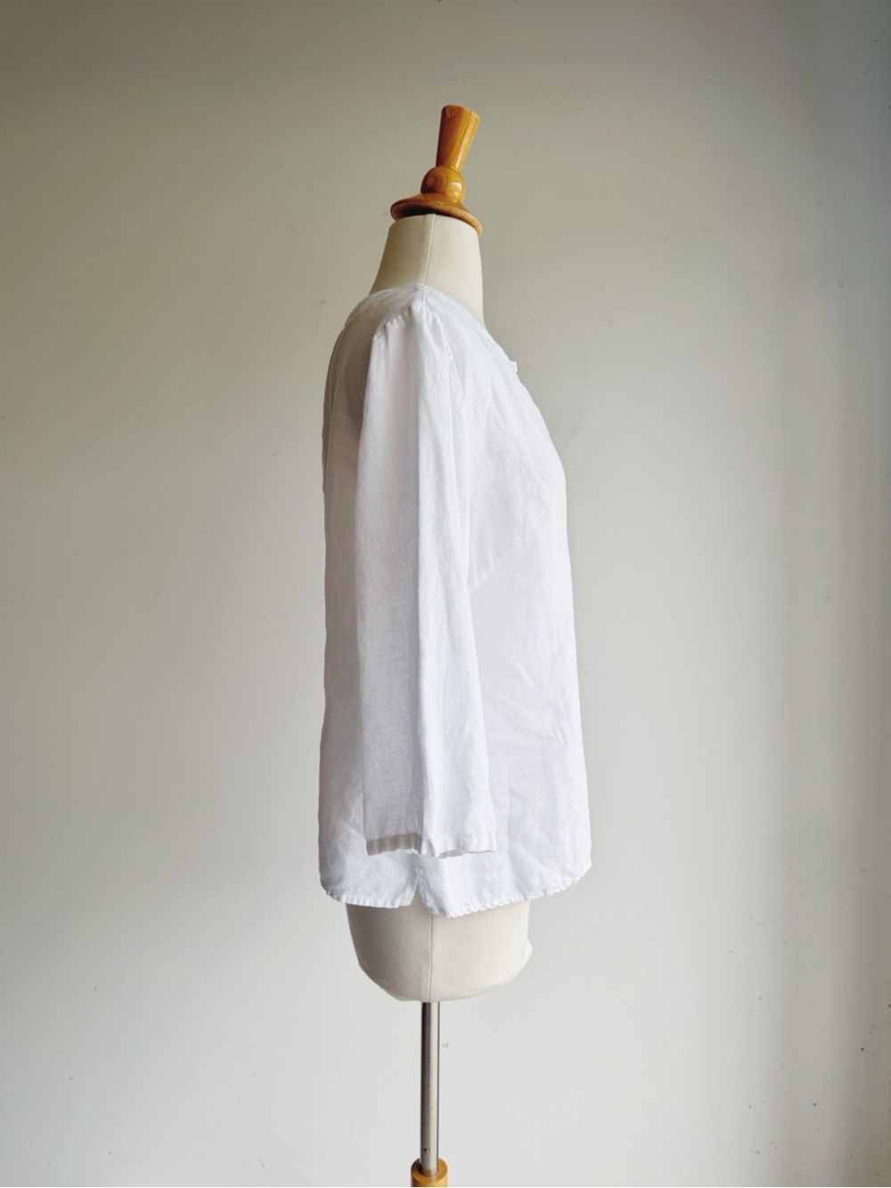 Edward Irish Linen White Embroidered Blouse XL - Picture 4 of 8